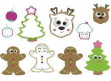 Stickserie - Weihnachtsfreunde Kawaii